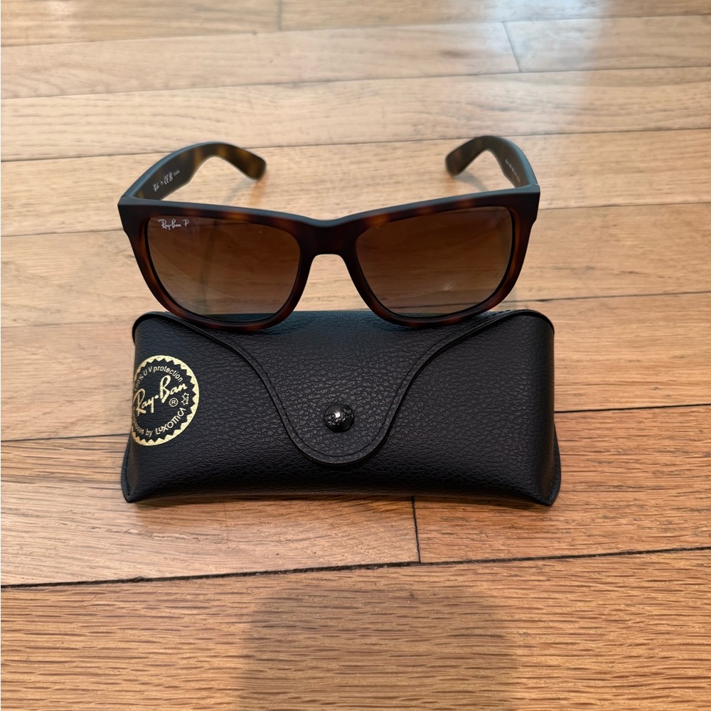 Ray-Ban Tortoise Sunglasses with Black Case